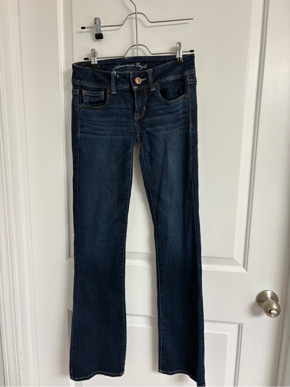 American Eagle Outfitters Dark Blue Stretch Bootcut Jeans